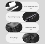 Αερόθερμo / Θερμαντήρας Απόψυξης Τζαμιών Αυτοκινήτου με Περιστρεφόμενη Βάση 12V 150W