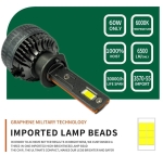 LED Kit Can Bus V16 H1 12V - 24V 60W 13000lm 3570 LED F6