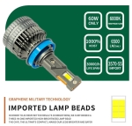 LED Kit Can Bus V16 H11 12V - 24V 60W 13000lm 3570 LED F6