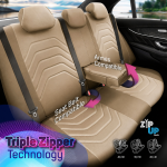 Σετ Καλύμματα Αυτοκινήτου Otom Core Design Binek Universal  Δερματίνη Εμπρός και Πίσω 11 Τεμαχίων Μπέζ