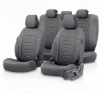 Σετ Καλύμματα Αυτοκινήτου Otom Core Design Binek Universal Δερματίνη Εμπρός και Πίσω 11 Τεμαχίων Γκρί
