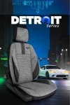 Σετ Καλύμματα Αυτοκινήτου Universal Panda DETROIT Ύφασμα Εμπρός και Πίσω Γκρί