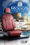 Σετ Καλύμματα Αυτοκινήτου Universal Panda RODOS ECO Δέρμα Εμπρός και Πίσω Σκούρο Κόκκινο