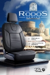 Σετ Καλύμματα Αυτοκινήτου Universal Panda RODOS ECO Δέρμα Εμπρός και Πίσω Γκρί
