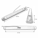 LED Φωτιστικό Πλευρικής Σήμανσης NEON Κόκκινο 24V IP68 240mm X 26mm X 25mm