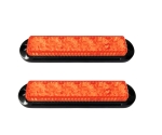 LED Όγκου / Φλάς Λάμψη 6 Led 12V / 24V IP66 Πορτοκαλί 155mm x 35mm x 20mm