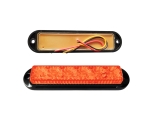 LED Όγκου / Φλάς Λάμψη 6 Led 12V / 24V IP66 Πορτοκαλί 155mm x 35mm x 20mm