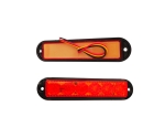 LED Όγκου / Φλάς Λάμψη 6 Led 12V / 24V IP66 Κόκκινο 155mm x 35mm x 20mm