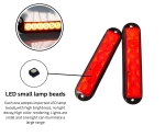 LED Όγκου / Φλάς Λάμψη 6 Led 12V / 24V IP66 Κόκκινο 155mm x 35mm x 20mm