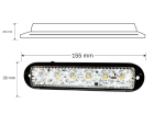 LED Όγκου / Φλάς Λάμψη 6 Led 12V / 24V IP66 Λευκό 155mm x 35mm x 20mm