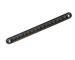 LED Φωτιστικό Πλευρικής Σήμανσης Φιμέ 15 Led Πορτοκαλί 12V / 24V IP68 240mm X 20mm X 15mm