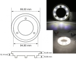 LED Φωτιστικό Δαχτυλίδι 12V / 24V 9 LED Λευκό