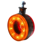 LED Φωτιστικό Σκουλαρίκι Πλευρικής Σήμανσης 30 LED Πορτοκαλί / Κόκκινο 12V / 24V για Scania / Volvo / MAN / DAF / Mercedes