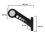 LED Όγκου Κερατάκι 9V / 24V IP66 Κόκκινό / Λευκό με Περιστρεφόμενο Εφέ Φωτός 180mm