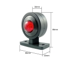Σέτ LED Όγκου Ωμέγα Κερατάκια 12V - 24V IP66 Κόκκινό / Λευκό Στρογγυλό