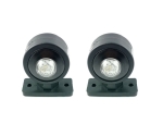 Σέτ LED Όγκου Ωμέγα Κερατάκια 12V - 24V IP66 Κόκκινό / Λευκό Στρογγυλό