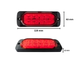 LED Φώτα Οδικής Βοήθειας 12V / 24V Κόκκινο Εξωτερικά 115mm x 43mm