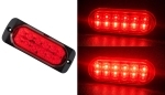 LED Φώτα Οδικής Βοήθειας 12V / 24V Κόκκινο Εξωτερικά 115mm x 43mm