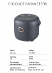 Παραμάγειρας / Multi Cooker / Μάγειρας Ρυζιού 12V / 24V / 220V 200W 2L