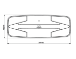 LED Neon Е-Мark Φανός Οπίσθιος 12V / 24V Φρένων - Tρεχούμενο φλας - Όπισθεν - Πορείας - Ομίχλης  350mm X 130mm X 61mm IP67