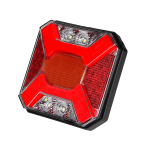LED Neon Φανός Οπίσθιος 12V Φρένων - Φλας - Όπισθεν - Πορείας 140mm X 140mm X 53.5mm