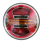 LED Neon Е-Мark Φανός Οπίσθιος 12V / 24V Φρένων - φλας - Όπισθεν - Πορείας - Ομίχλης  140mm X 140mm X 50mm IP67