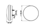 LED Neon Е-Мark Φανός Οπίσθιος 12V / 24V Φρένων - φλας - Όπισθεν - Πορείας - Ομίχλης  140mm X 140mm X 50mm IP67