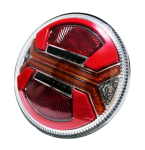 LED Neon Е-Мark Φανός Οπίσθιος 12V / 24V Φρένων - φλας - Όπισθεν - Πορείας - Ομίχλης  140mm X 140mm X 50mm IP67