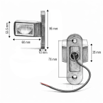 Σετ Τριπλά Πλευρικά Φώτα Θέσης 6 Led 12V - 24V Κόκκινο / Λευκό / Κίτρινα 60mm x 53.5mm x 35mm IP67
