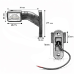 Σετ Τριπλά Πλευρικά Φώτα Θέσης 6 Led 12V - 24V Κόκκινο / Λευκό / Κίτρινα 140mm x 105mm x 35mm IP67