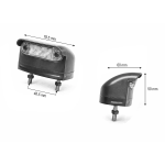 Led Φώτα Πινακίδας 12V / 24V Κόκκινο / Λευκό 3 Led 78.5mm x 50mm x 60mm 1 Τεμάχιο