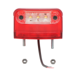 Led Φώτα Πινακίδας 12V / 24V Κόκκινο / Λευκό 3 Led 78.5mm x 50mm x 60mm 1 Τεμάχιο