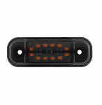 LED Όγκου Φιμέ με 12 LED 12V / 24V IP68 Πορτοκαλί 87mm х 25mm