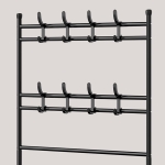 Μεταλλική Παπουτσοθήκη με 5 Ράφια 60cm x 26cm x 170cm Μαύρη
