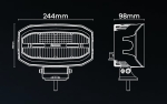 LED Προβολέας DEMMON Ψυχρό Λευκό 9-32 Volt Υψηλής Ισχύος 90W DRL Λευκό - Πορτοκαλί IP67 E9 244mm x 141mm x 98mm