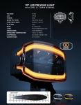 LED Προβολέας DEMMON Ψυχρό Λευκό 9-32 Volt Υψηλής Ισχύος 90W DRL Λευκό - Πορτοκαλί IP67 E9 244mm x 141mm x 98mm