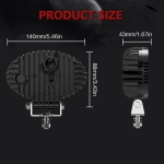 LED Προβολέας SLIM 10-30 Volt Υψηλής Ισχύος Λευκό / DRL Πορτοκαλί 140mm x 88mm x 43mm IP68