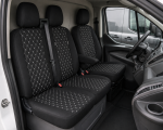 Σετ Καλύμματα Αυτοκινήτου για 2+1 FORD TRANSIT CUSTOM 2009+ ECO Δέρμα Μαύρο με Λευκό Κέντημα