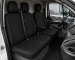 Σετ Καλύμματα Αυτοκινήτου για 2+1 FORD TRANSIT CUSTOM 2009+ ECO Δέρμα Μαύρο με Μαύρο Κέντημα