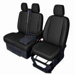 Σετ Καλύμματα Αυτοκινήτου για 2+1 FORD TRANSIT CUSTOM 2009+ ECO Δέρμα Μαύρο SS