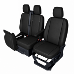 Σετ Καλύμματα Αυτοκινήτου για 2+1 FORD TRANSIT CUSTOM 2009+ ECO Δέρμα Μαύρο SS