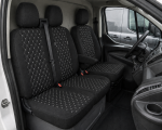Σετ Καλύμματα Αυτοκινήτου για 2+1 FORD TRANSIT CUSTOM 2009+ Ύφασμα Μαύρο με Λευκό Κέντημα
