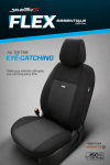 Σετ Καλύμματα Αυτοκινήτου SelectedFit Flex Design by OTOM Ύφασμα Εμπρός και Πίσω Μαύρο - Γκρι