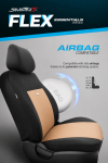 Σετ Καλύμματα Αυτοκινήτου SelectedFit Flex Design by OTOM Ύφασμα Εμπρός και Πίσω Μαύρο - Μπέζ