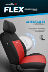 Σετ Καλύμματα Αυτοκινήτου SelectedFit Flex Design by OTOM Ύφασμα Εμπρός και Πίσω Μαύρο - Κόκκινο
