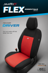 Σετ Καλύμματα Αυτοκινήτου SelectedFit Flex Design by OTOM Ύφασμα Εμπρός και Πίσω Μαύρο - Κόκκινο