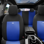 Σετ Καλύμματα Αυτοκινήτου SelectedFit Flex Design by OTOM Ύφασμα Εμπρός και Πίσω Μαύρο - Μπλέ