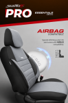 Σετ Καλύμματα Αυτοκινήτου SelectedFit Pro Design by OTOM Ύφασμα Εμπρός και Πίσω Μαύρο - Ανοιχτό Γκρι