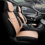 Σετ Καλύμματα Αυτοκινήτου SelectedFit Pro Design by OTOM Ύφασμα Εμπρός και Πίσω Μαύρο - Μπέζ