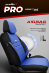 Σετ Καλύμματα Αυτοκινήτου SelectedFit Pro Design by OTOM Ύφασμα Εμπρός και Πίσω Μαύρο - Μπλέ